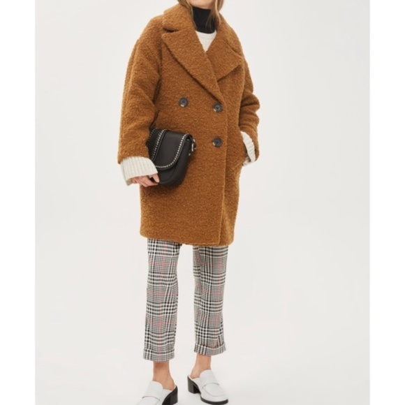 TOPSHOP Wool Teddy Coat - Picture 2 of 6